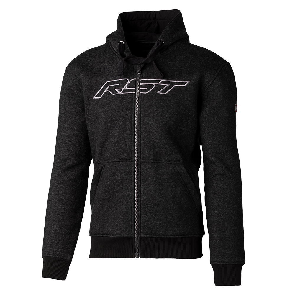 RST Zip Logo CE Kevlar Hoodie - Black/Grey