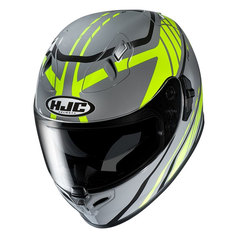 HJC FG-ST Gridan MC-4H Motorcycle Helmet - Gray/Fluo/Yellow