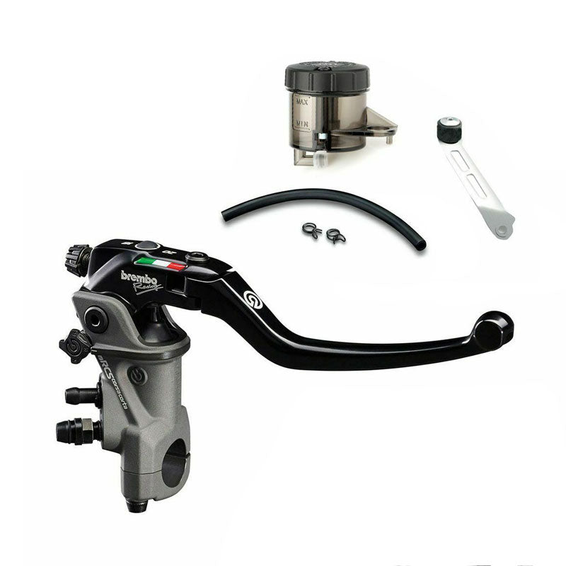 Brembo 17RCS Corsa Corta Radial Brake Master Cylinder (110C74040) and Light Smoke Reservoir Kit (110A26385-Smoke)
