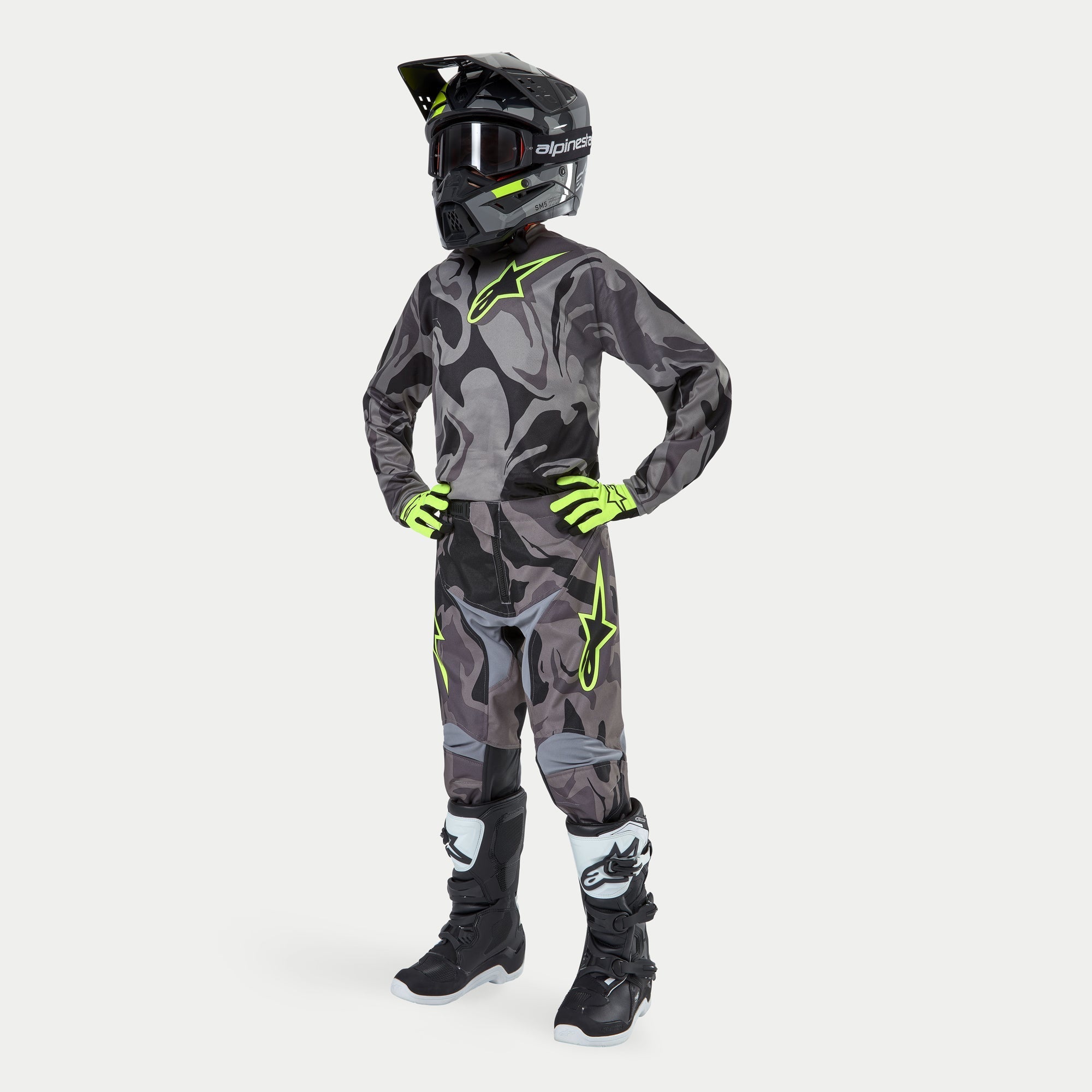 Alpinestars 2024 Youth Racer Tactical Pants - Cast Gray Camo Magnet