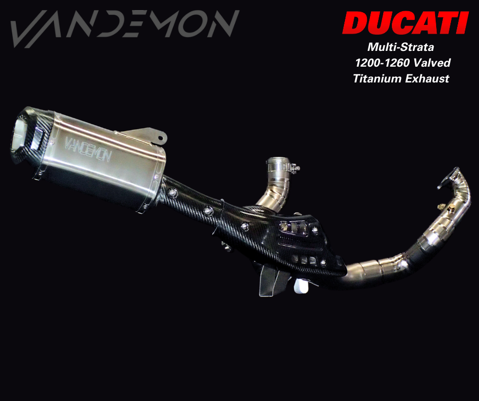 Ducati Multistrada 1200-1260 Titanium Exhaust System with OEM Exhaust Valve Function