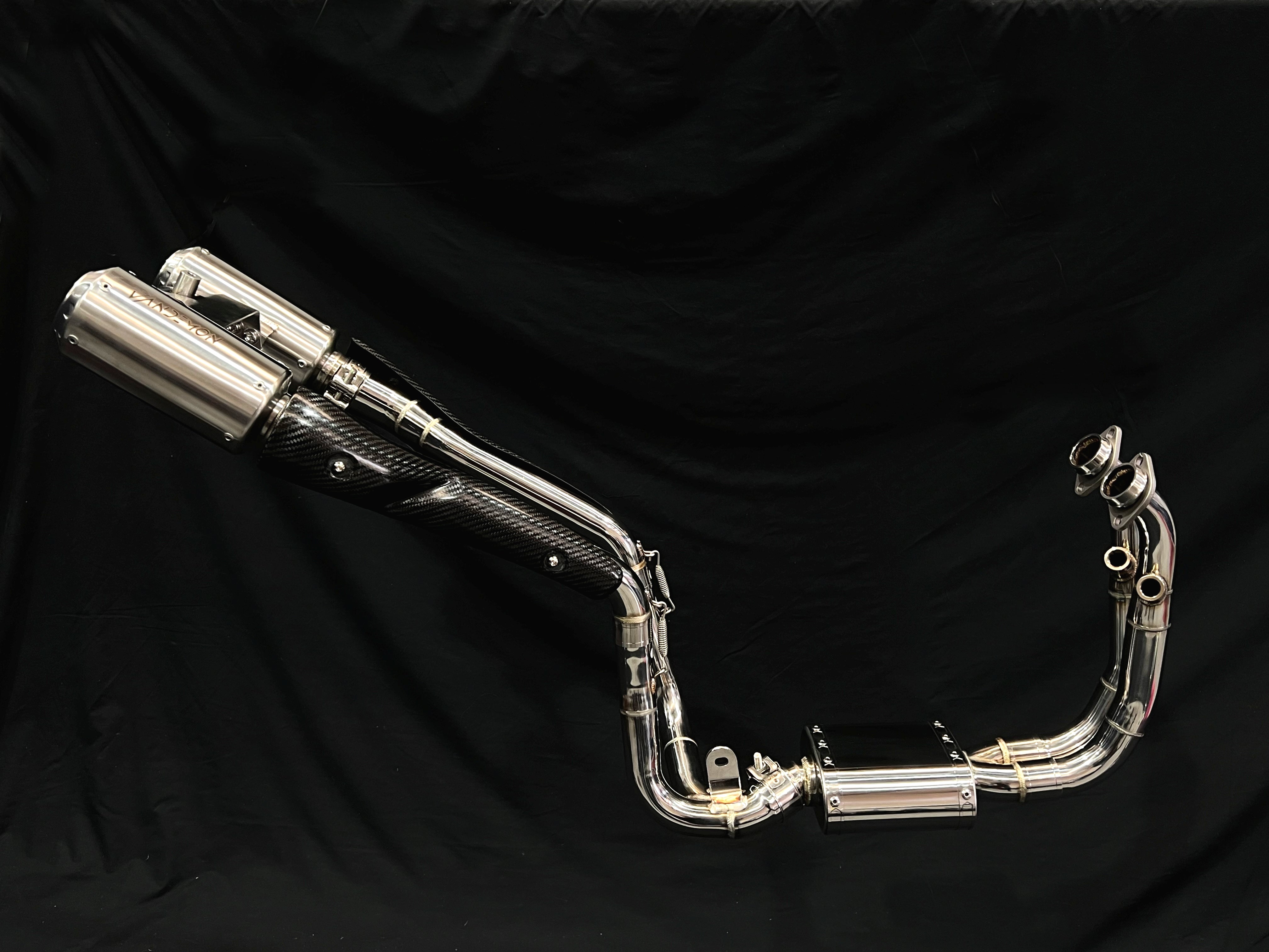 CFMOTO 450SR-S Stainless Steel / Titanium High Mount Exhaust System