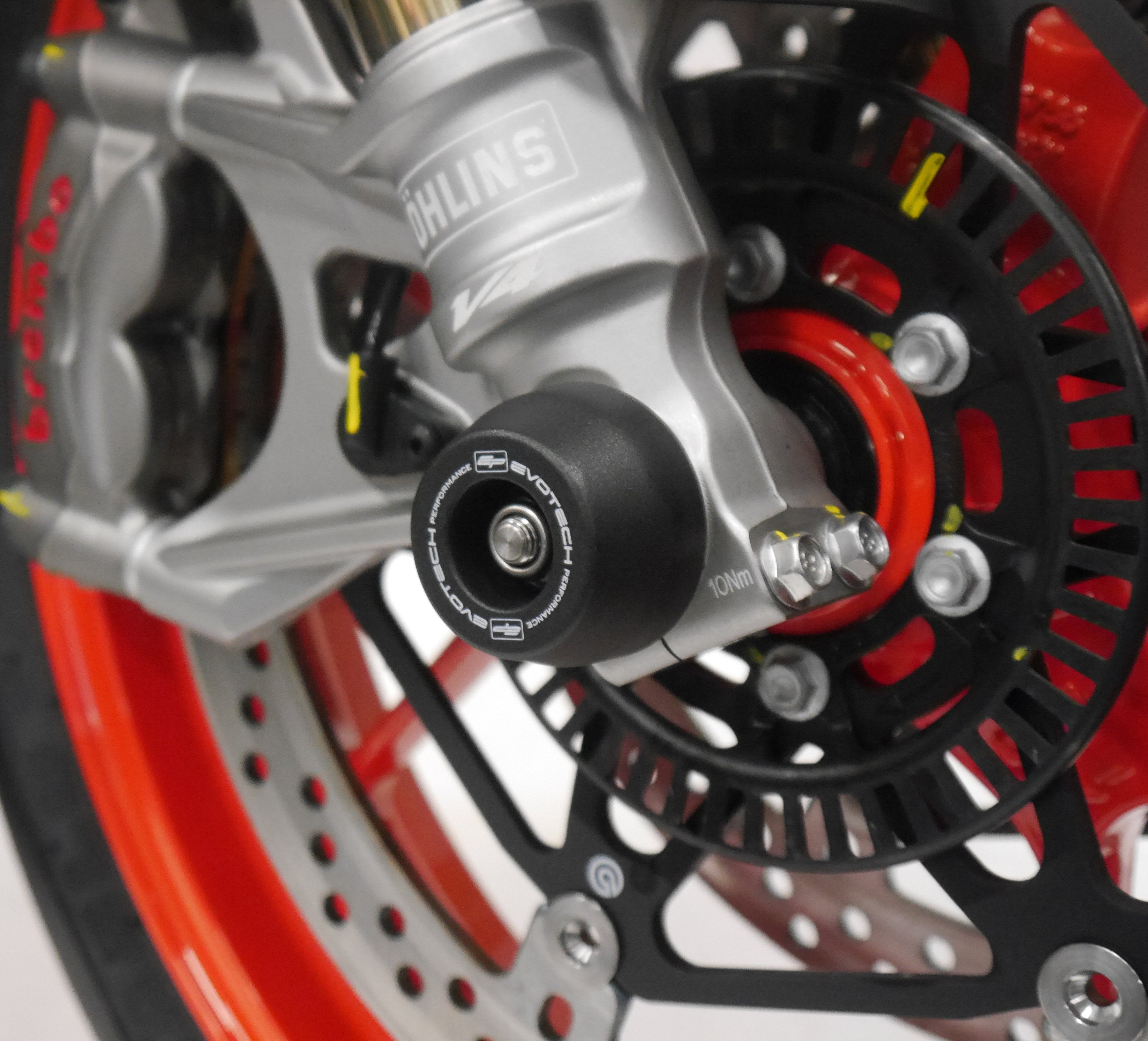 Evotech Front Spindle Bobbins - Aprilia Tuono V4 (2021+)