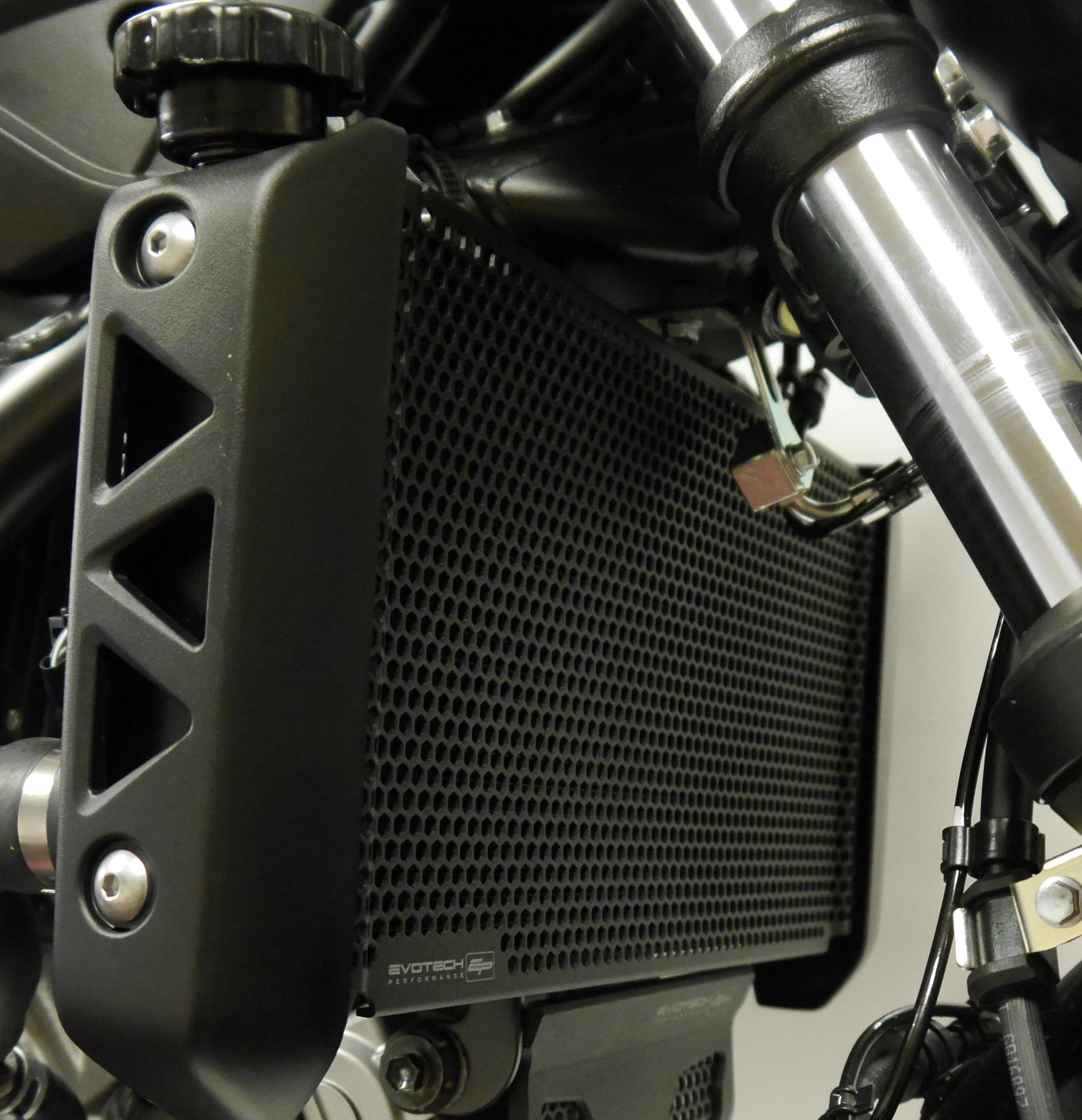 EP Radiator Guard installed on the Suzuki SV650