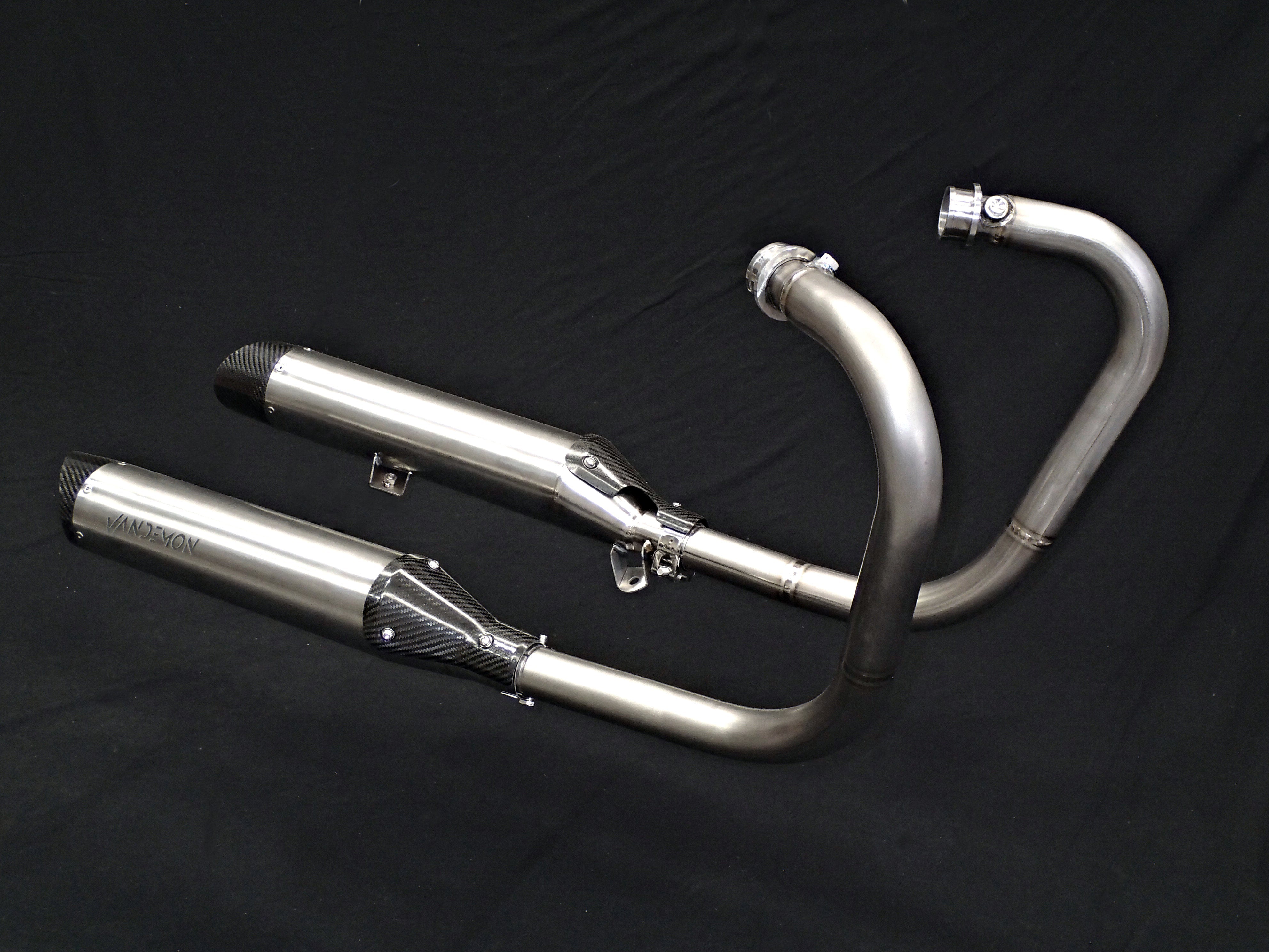 Triumph Bonneville Bobber and Speedmaster 1200 Brushed Titanium Exhaust 2017-2024