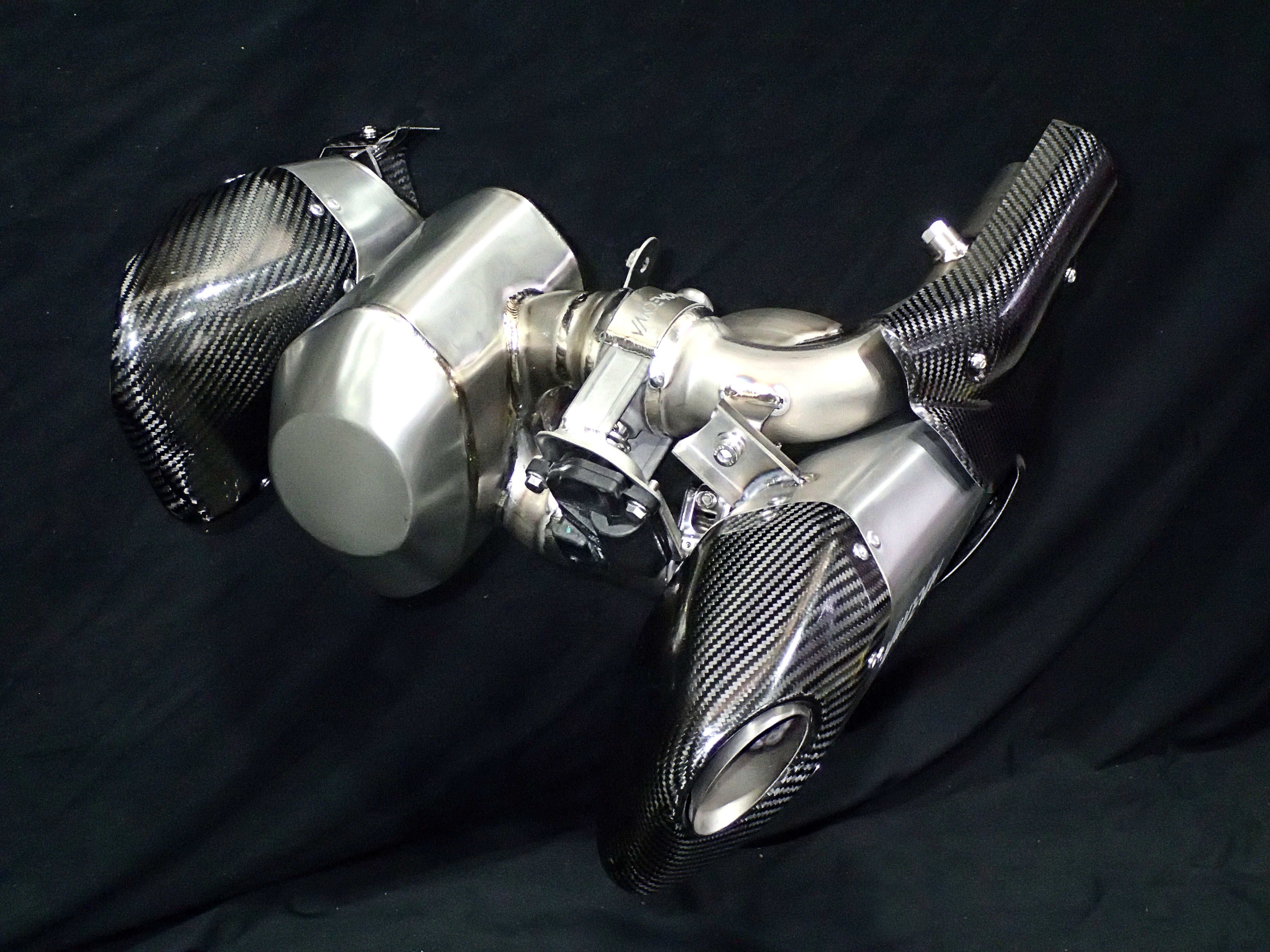 Triumph Rocket 3R & GT 2500 Titanium Bimodal Stealth Titanium Slip-On Mufflers