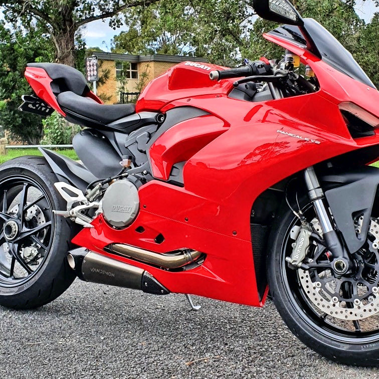 Ducati V2 Panigale & Streetfighter Titanium Belly Slip-On