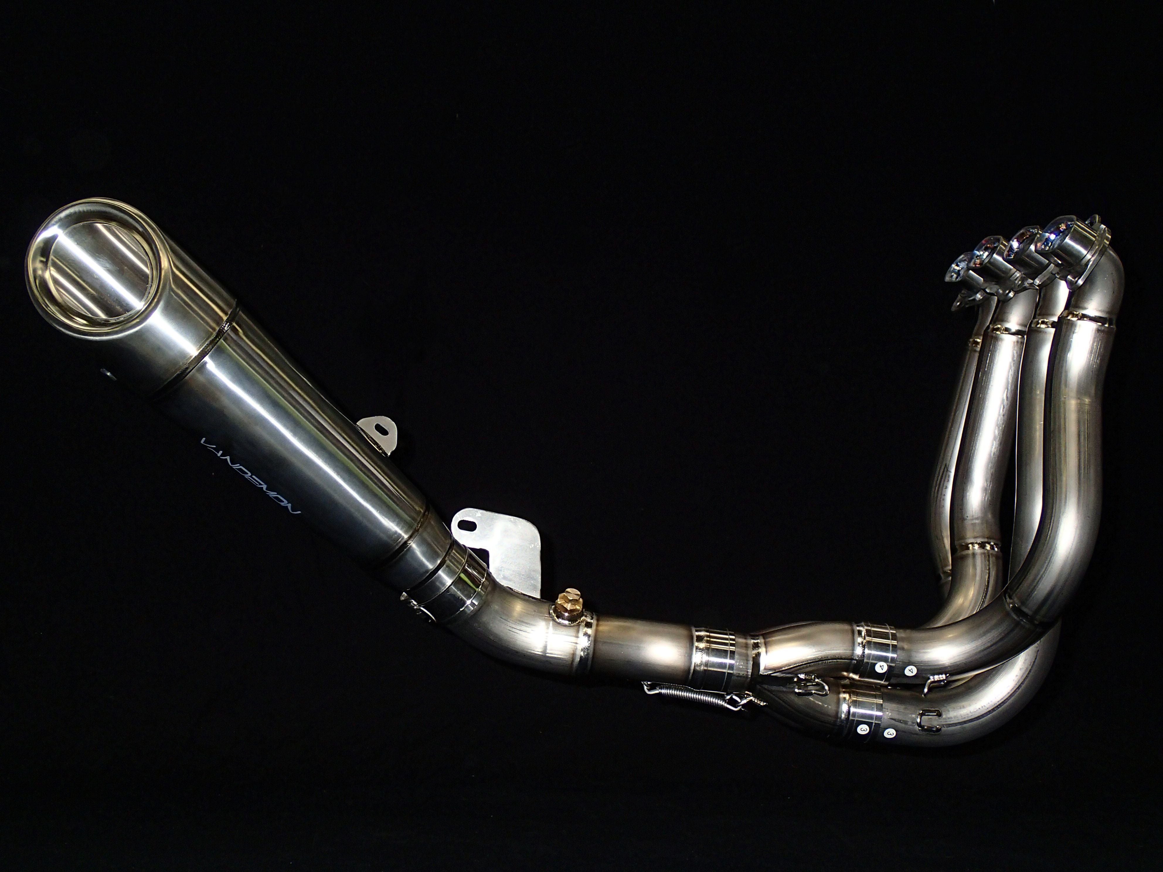 Kawasaki Ninja H2 & H2R Vandemon Brushed Titanium Exhaust System 2015-24