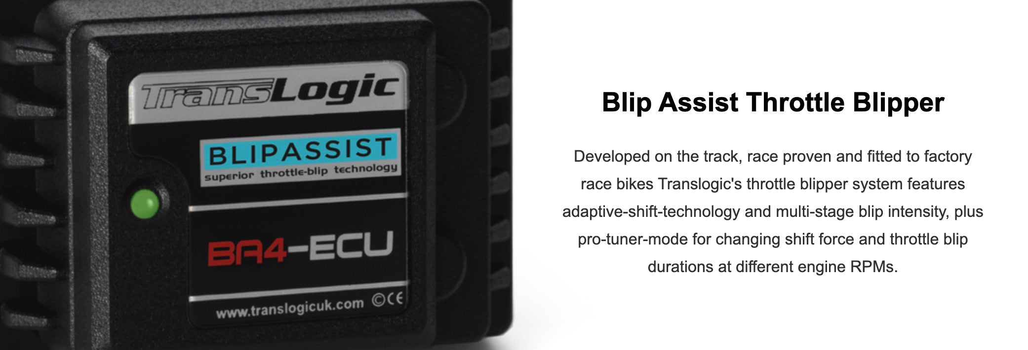 Yamaha Blip Assist System for MT-09 (FZ-09) & MT-09 Tracer (FJ-09) models 2017 to 2020 with Yamaha Quickshifter wiring. Plug&Play system. (includes ECU, DCS sensor, tie-rod kit and pit lane warm up button assembly)