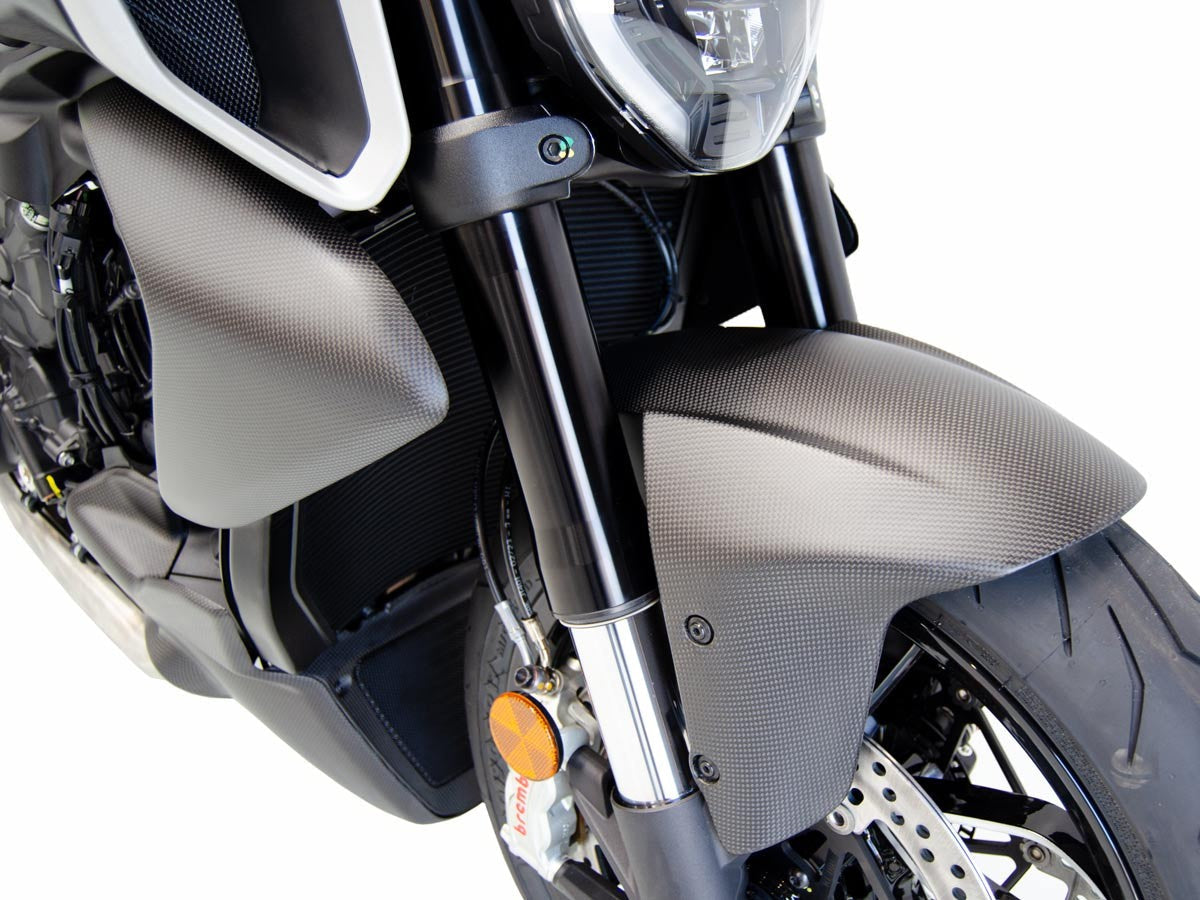 CRB75O - DIAVEL V4 MATT CARBON FRONT FENDER