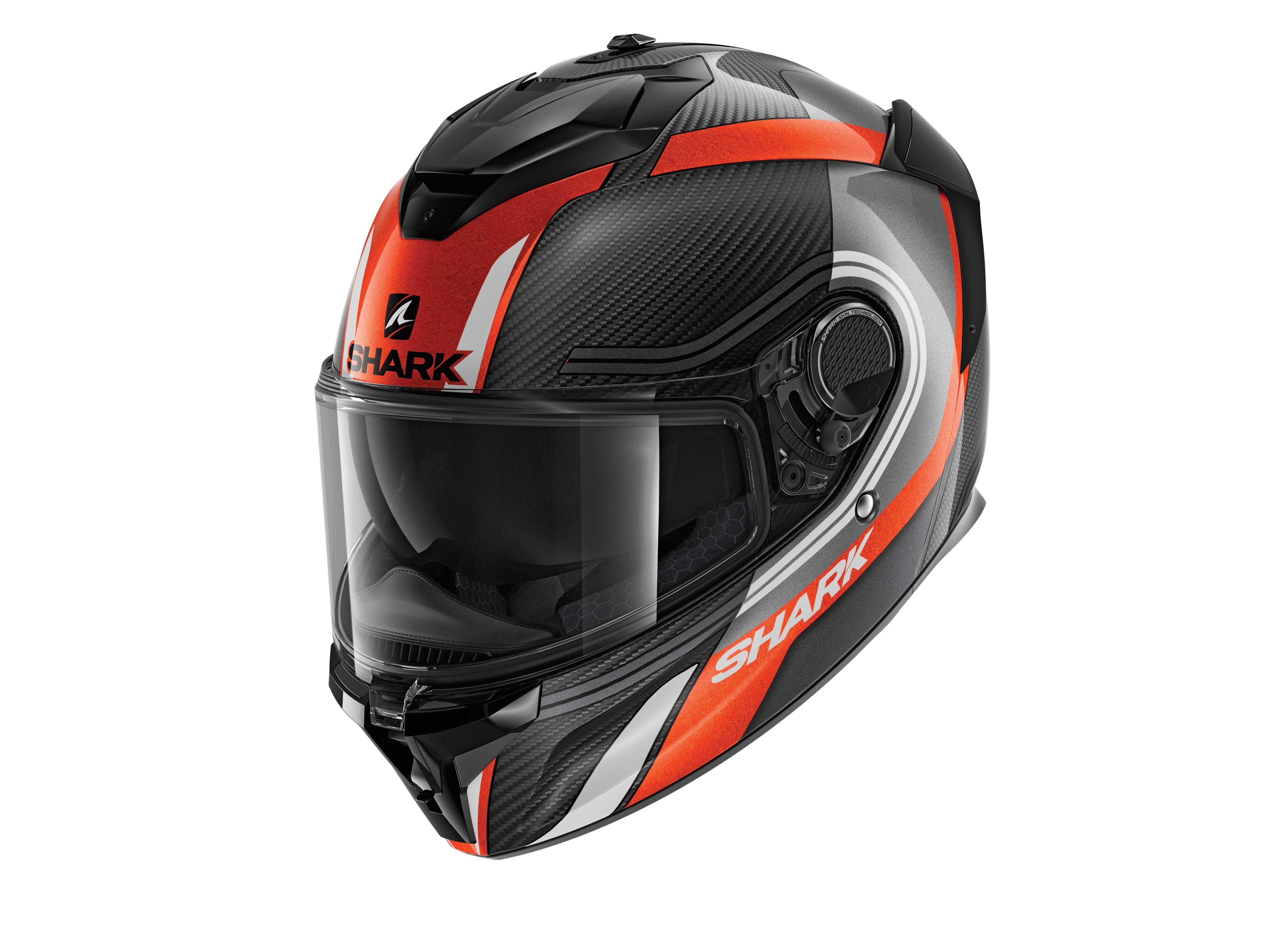 Shark Spartan GT Carbon Tracker Helmet Carbon/Anth/White