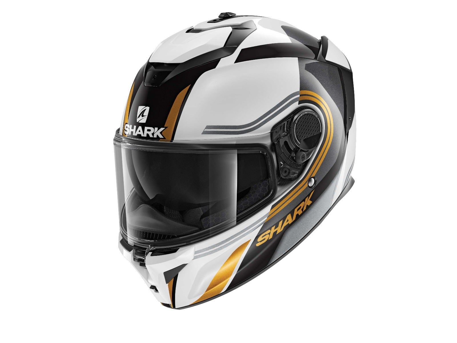 Shark Spartan GT Tracker Helmet White/Black/Gold