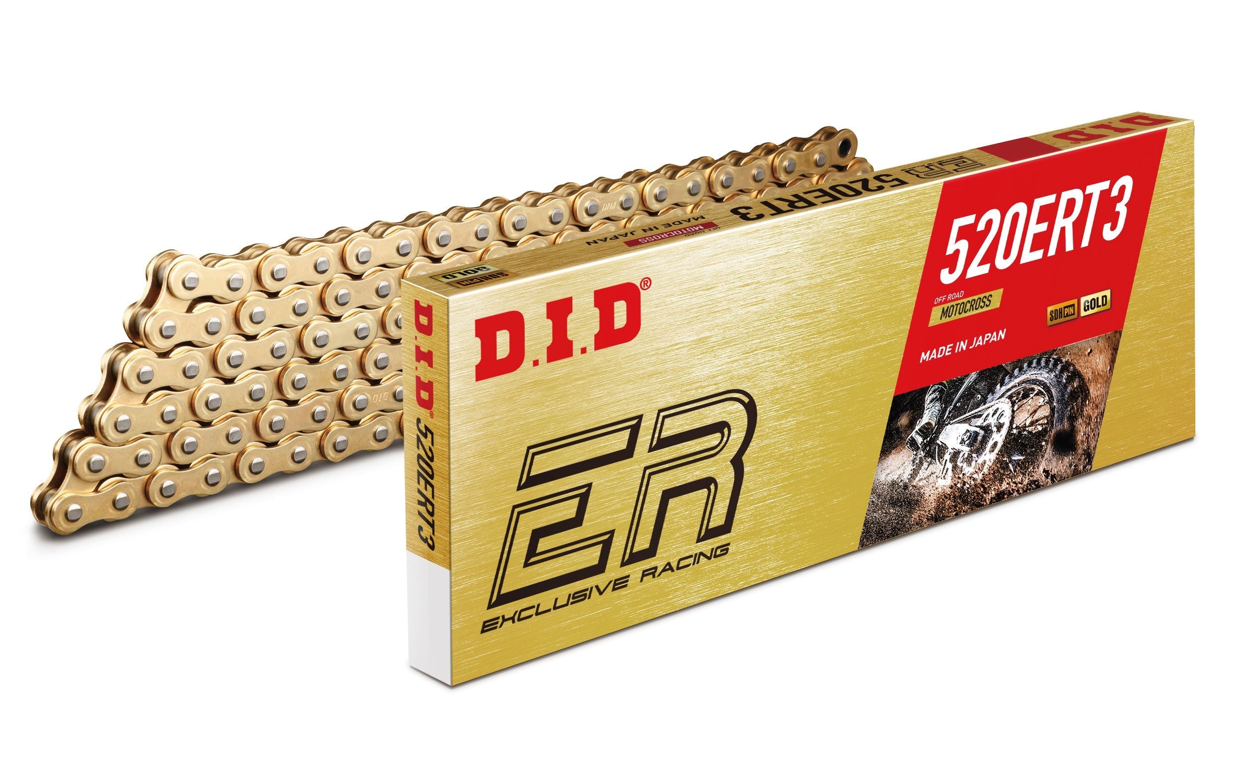 DID 520ERT3 G-120 RB MX Race Drive Chain - Gold