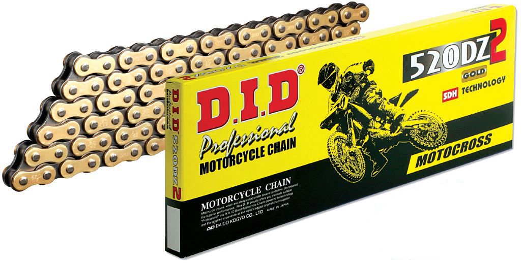 DID 520DZ2 GB-120 RB MX Chain Drive Chain - Gold/Black