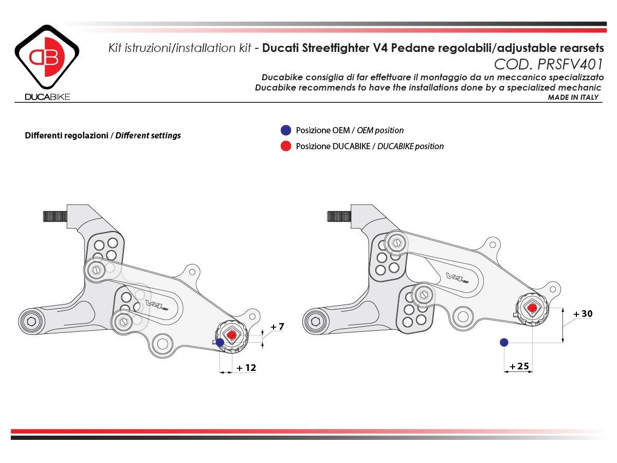 PRSFV401 - SF V4 ADJUSTABLE REARSET